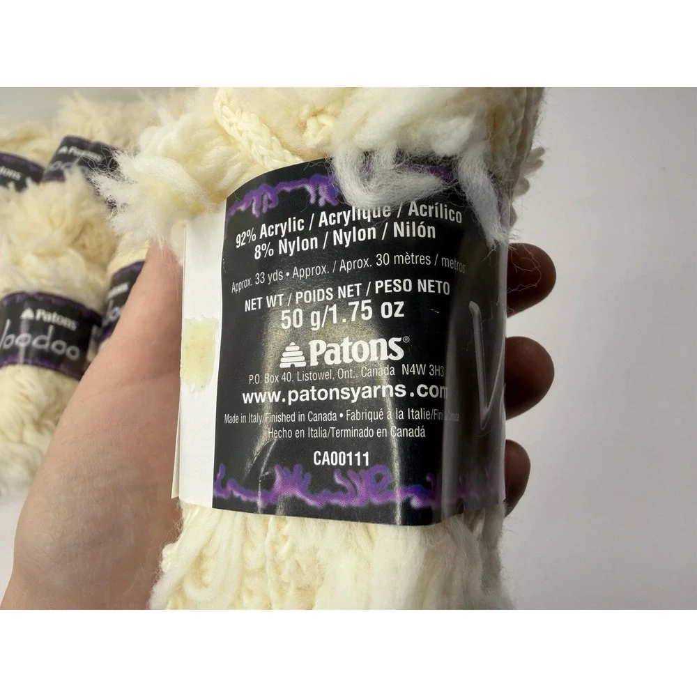 Patons Voodoo Yarn‎ Lot Of 10- Fleece Acrylic Nylon Blend 50g Each #3